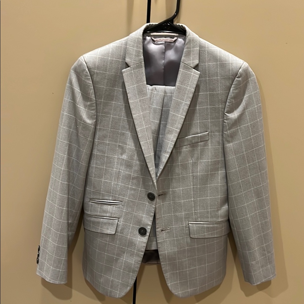 Marc New York Gray Suit With Classic Tailoring Boys 12 Skinny